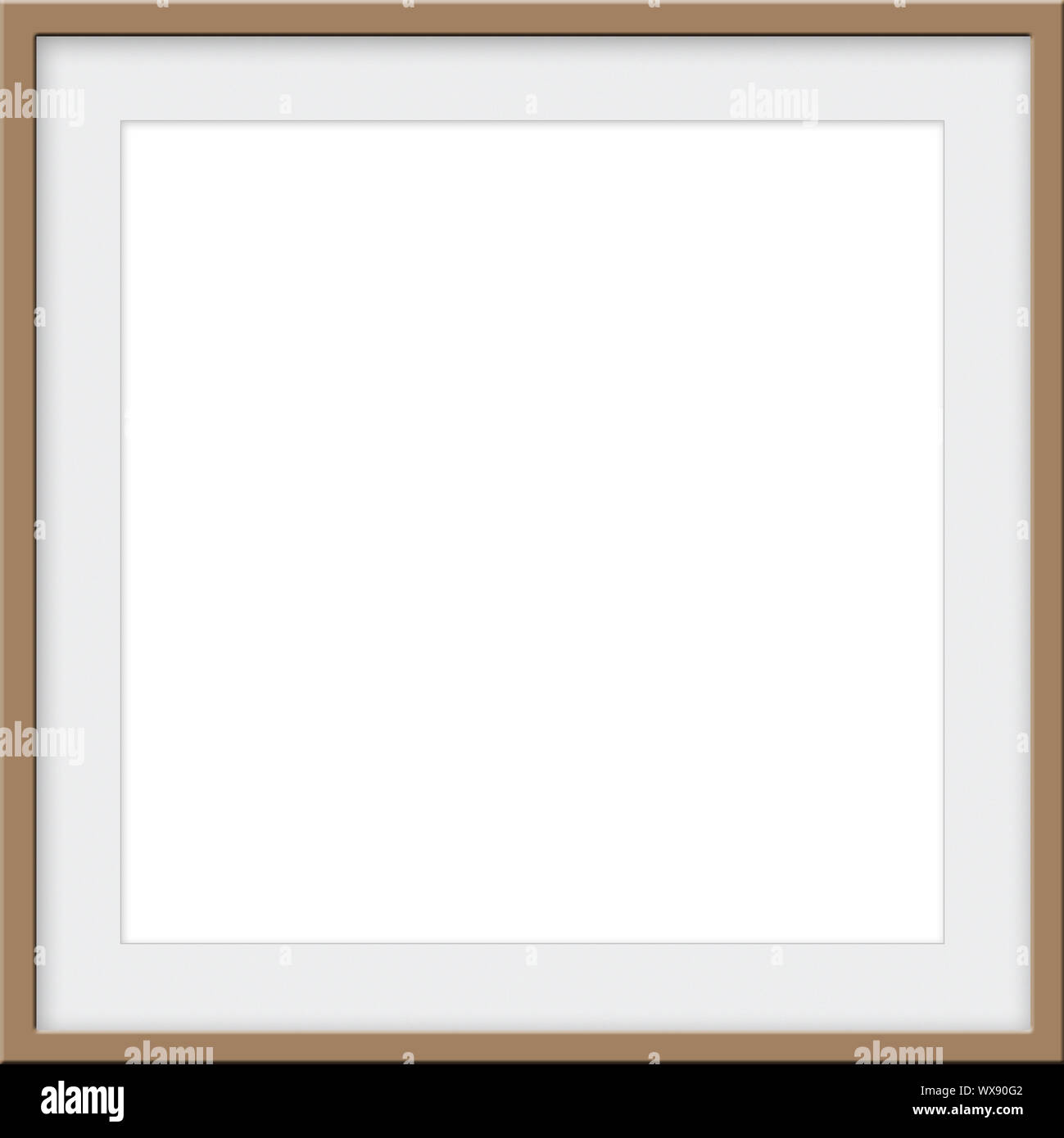 Bronze Square Frame With An Eggshell Colored Mat With Room For