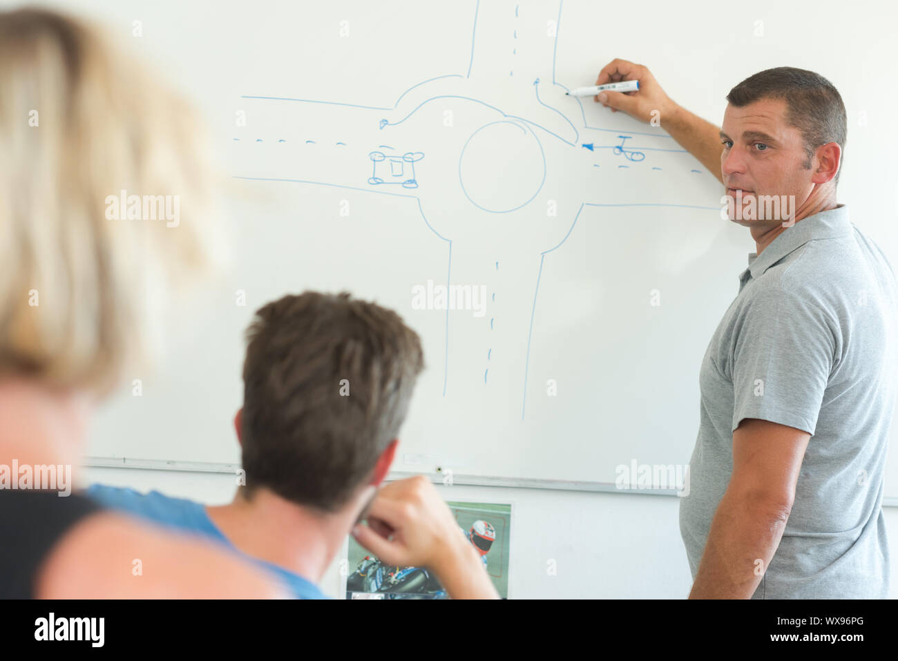 driver instructor in code lesson Stock Photo - Alamy