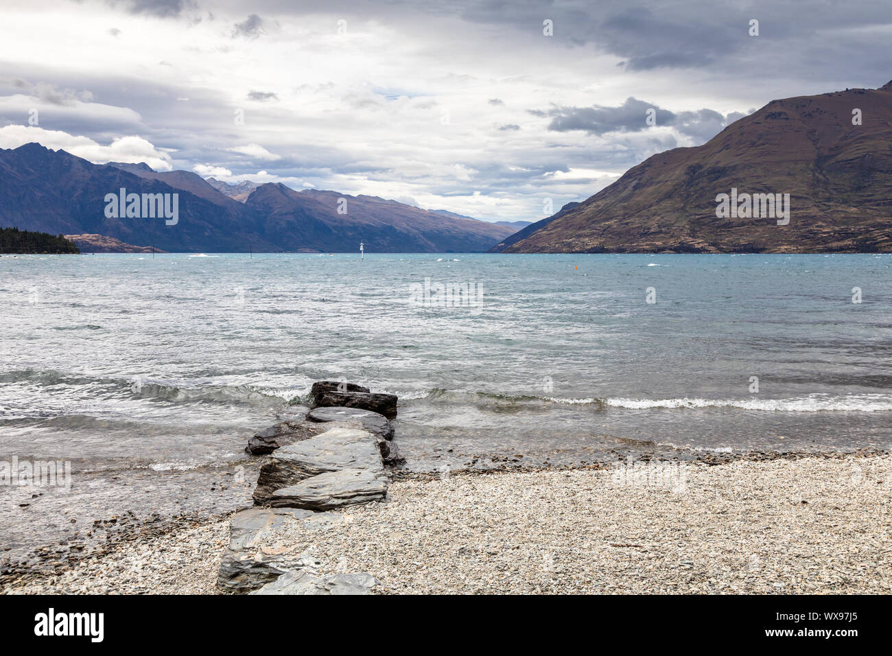 lake Wakatipu in south New Zealand Stock Photo - Alamy