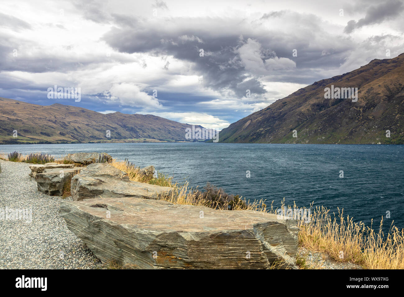 lake Wakatipu in south New Zealand Stock Photo - Alamy