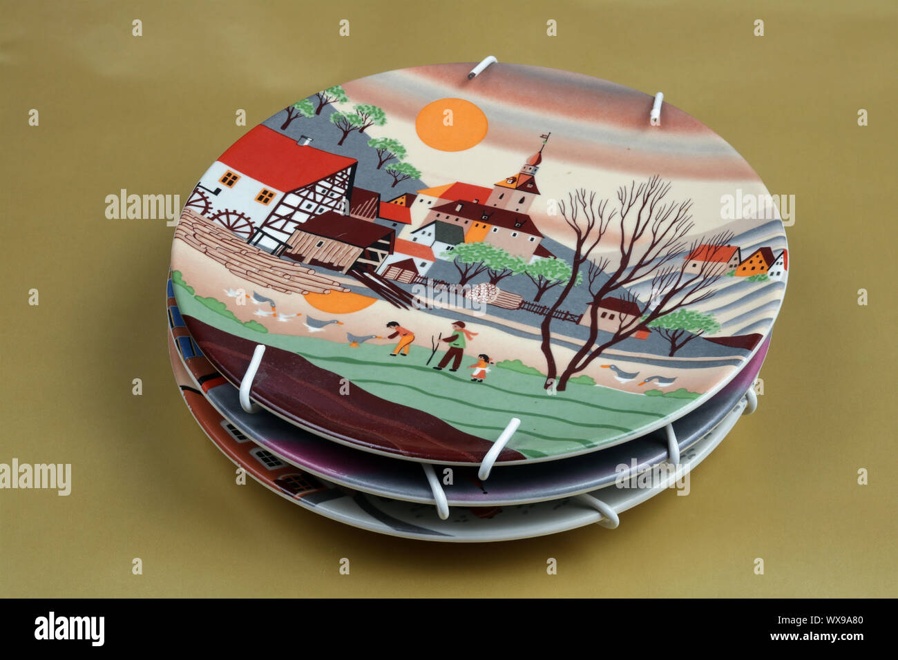 Decorative plates Poole Pottery from England for wall decoration Stock Photo Alamy