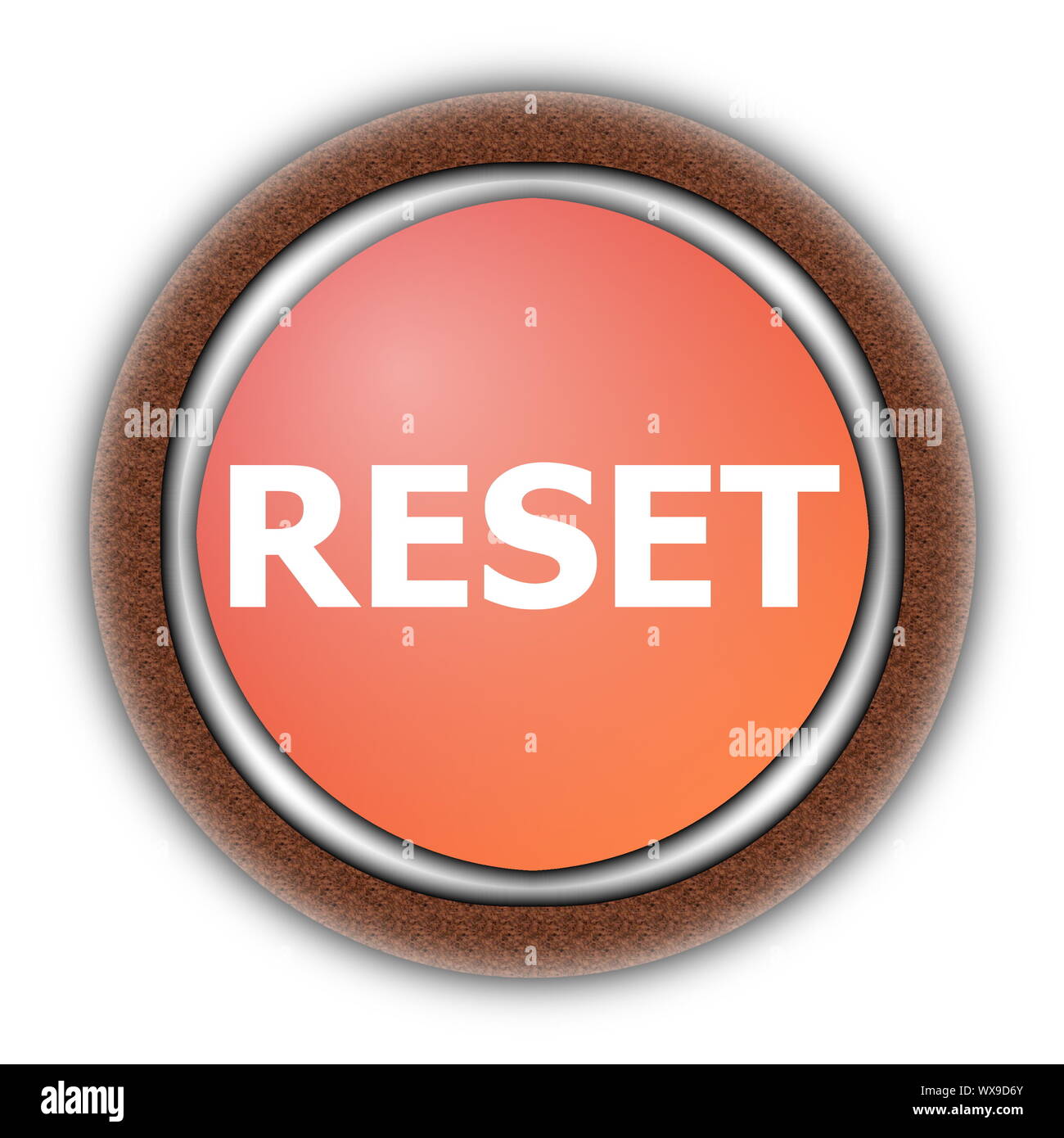 reset button illustration isolated on white background Stock Photo - Alamy