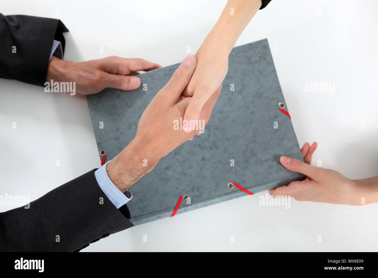 Businesspeople making a deal Stock Photo