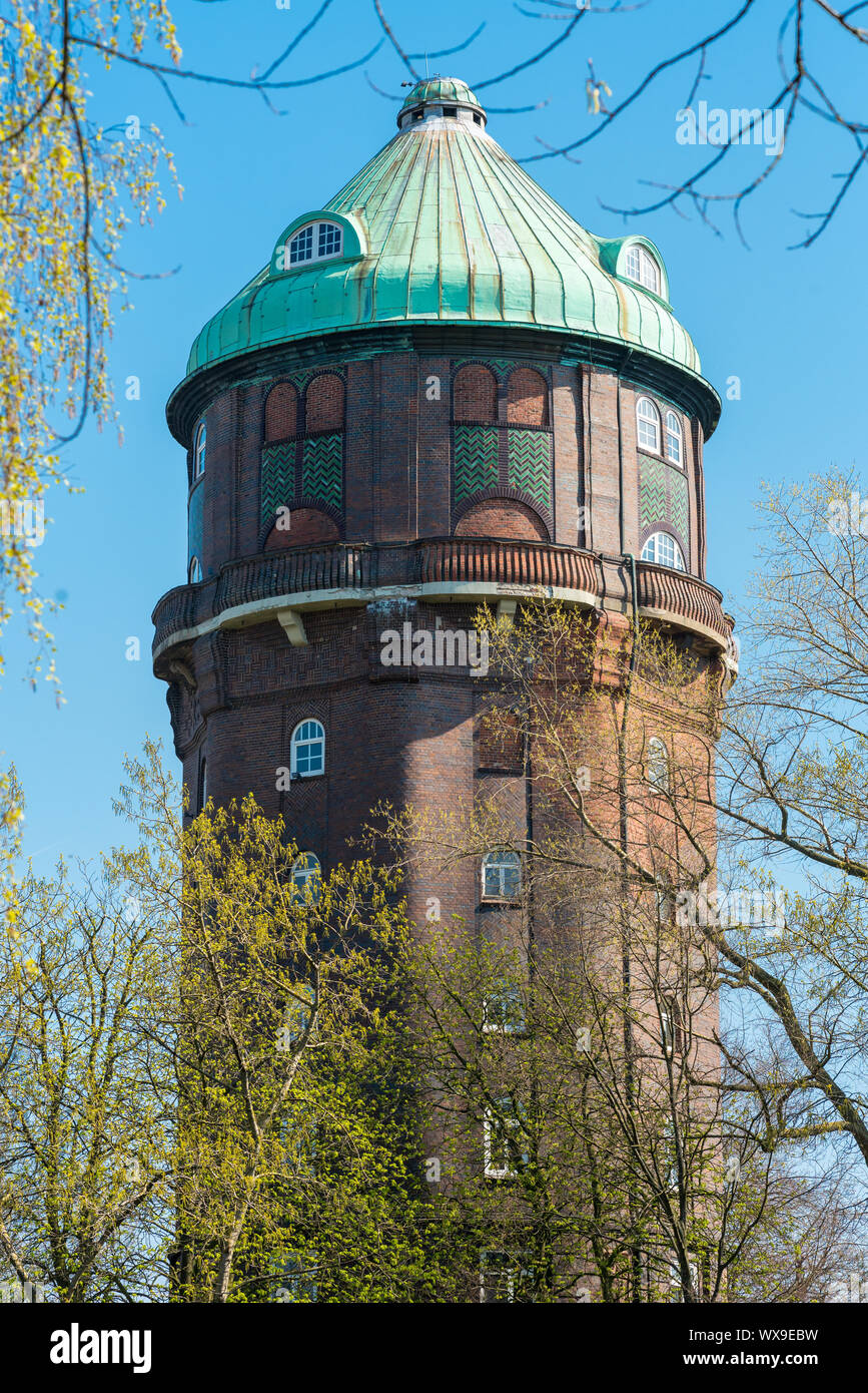 Water tower Groß Sand in Hamburg Wilhelmsburg Stock Photo Alamy