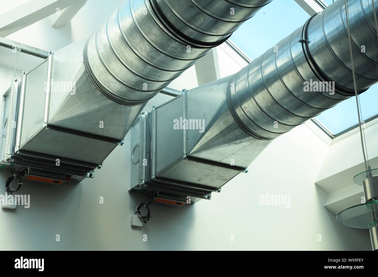 ventilation pipe of an air condition for fresh environment Stock Photo -  Alamy
