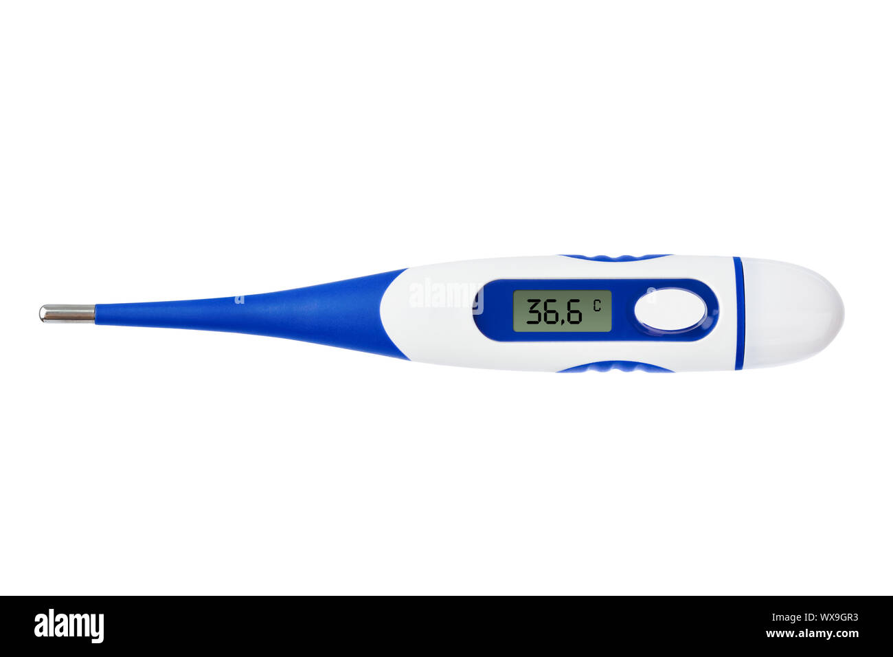Electronic medical thermometer (36.6 degrees Stock Photo Alamy