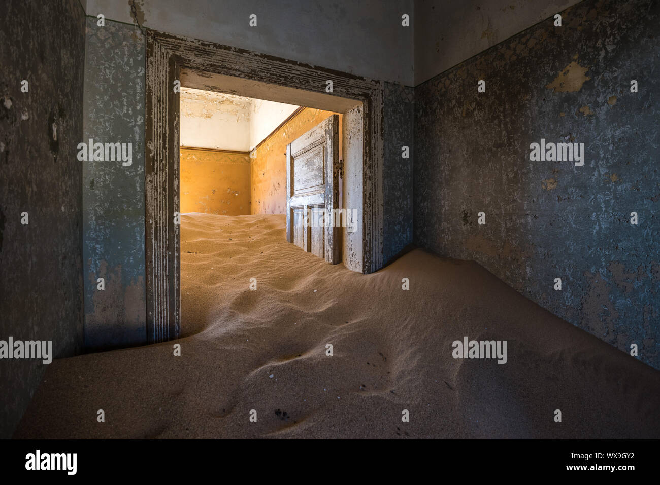 Abandoned ghost town of Kolmanskop in Namibia Stock Photo