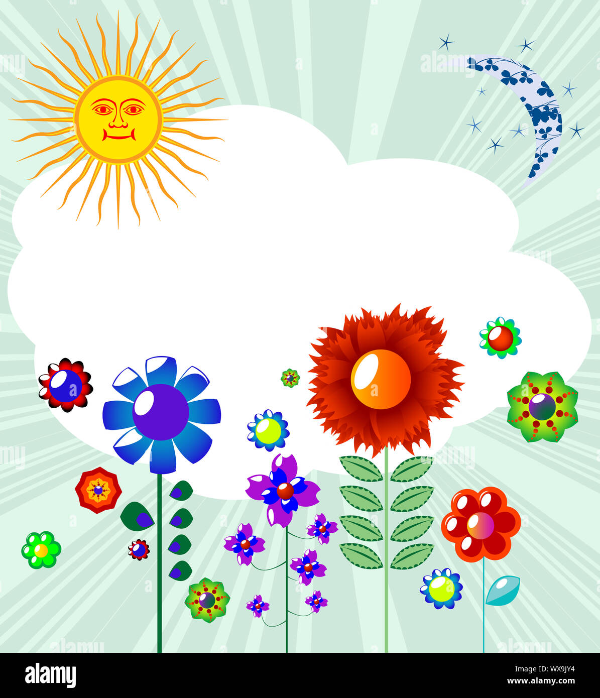 Beauty spring concept, background illustration Stock Photo - Alamy