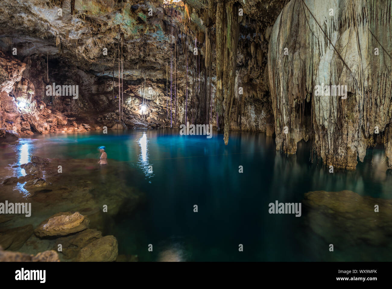 underground-cenote-near-valladolid-yucatan-hi-res-stock-photography-and