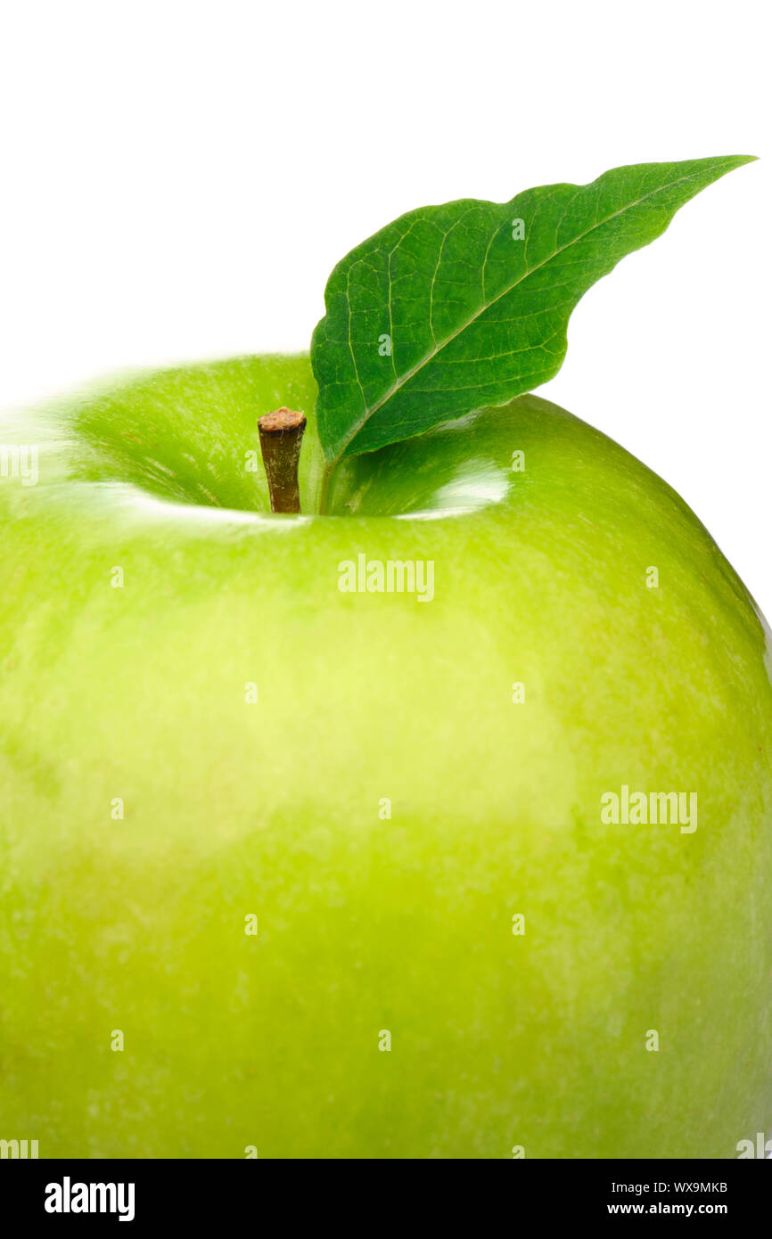 Green Apple isolated on white background Stock Photo - Alamy