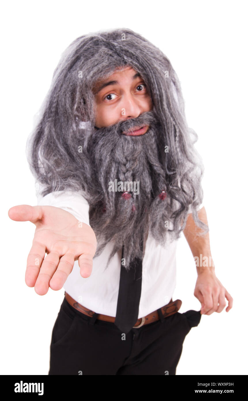 Old man in funny concept Stock Photo