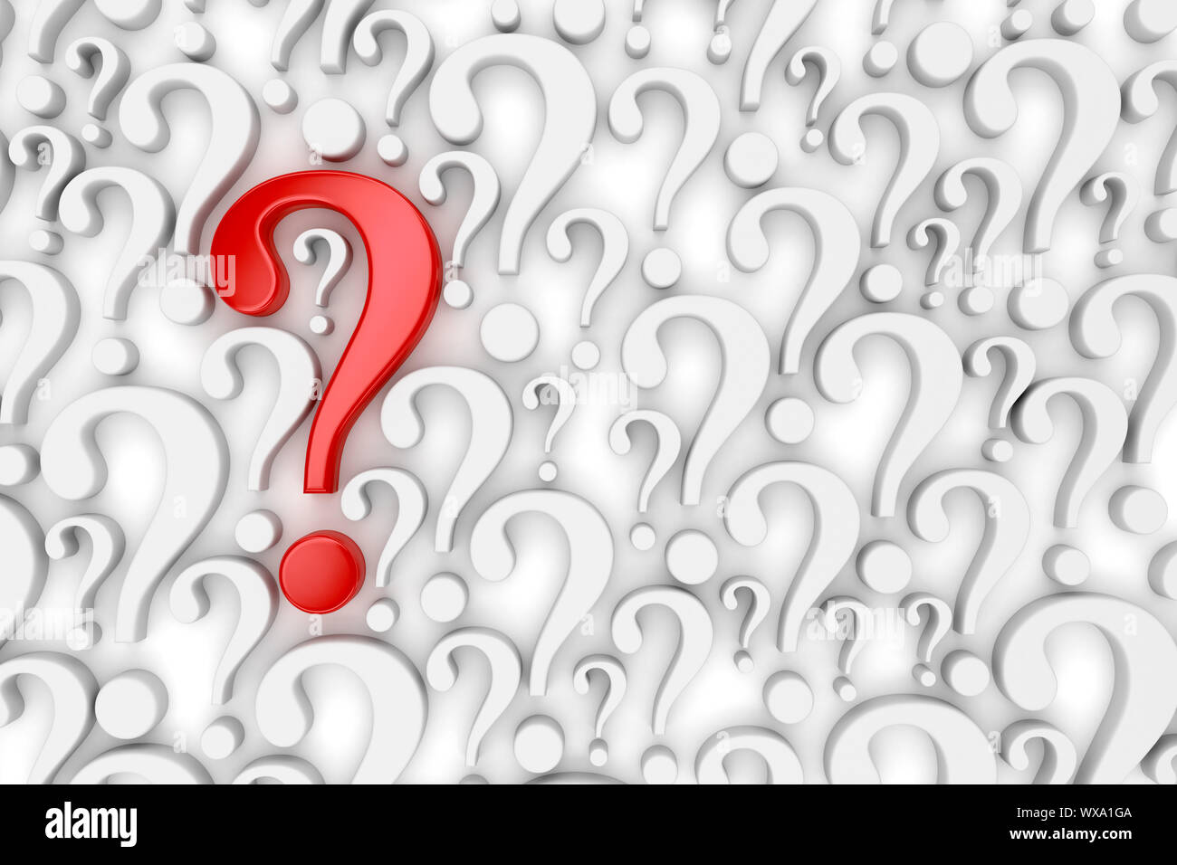 Question mark background - 3d render Stock Photo - Alamy