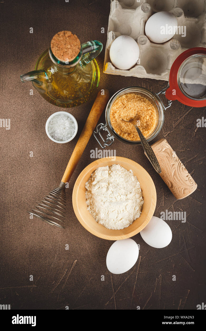 Items and ingredients for baking Stock Photo