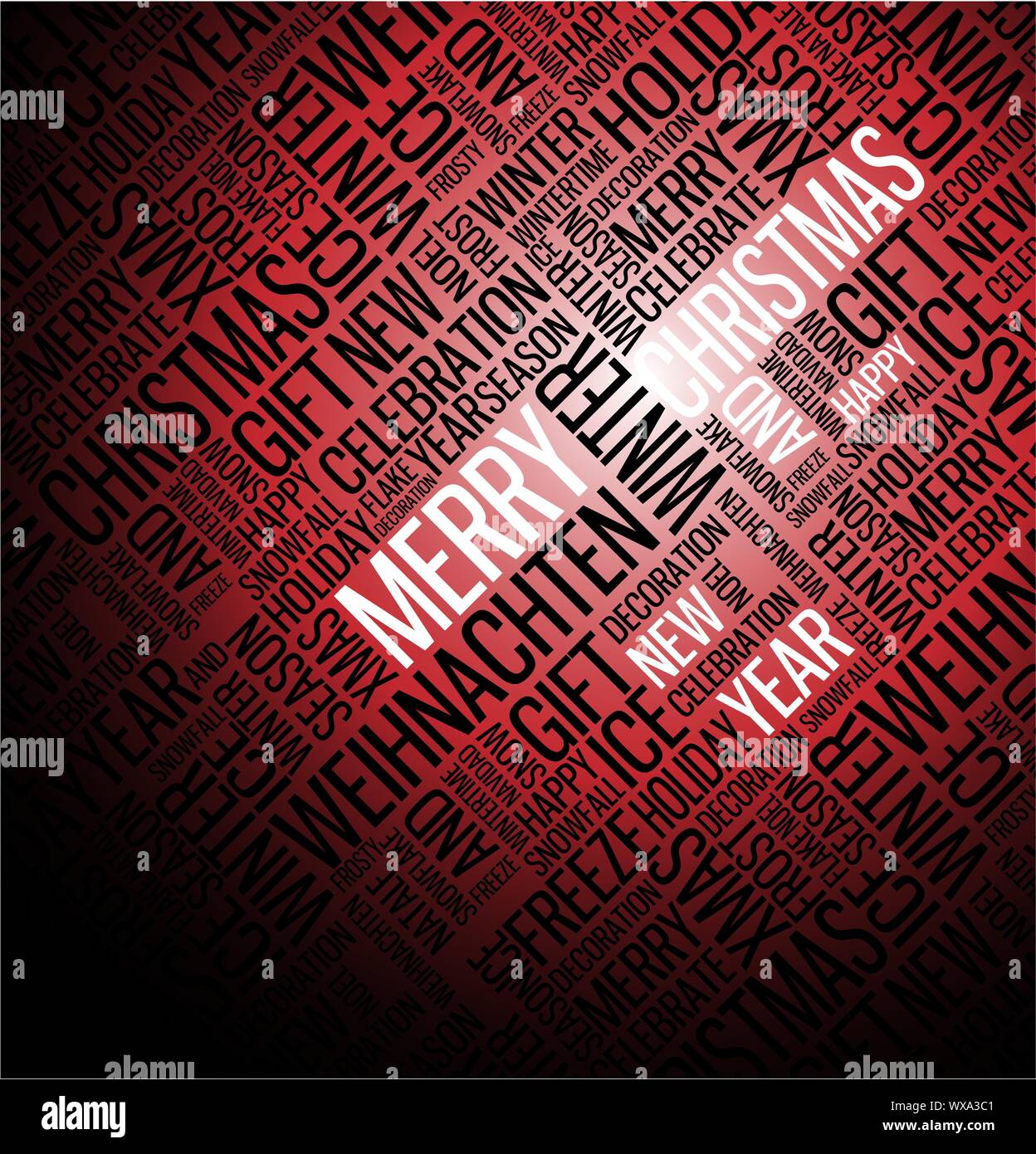 Abstract Christmas card - season words on red Stock Vector Image &amp; Art ...