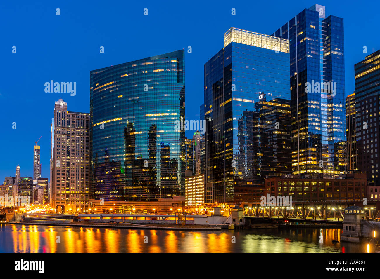 Chicago Skylines Wolf Point Stock Photo Alamy