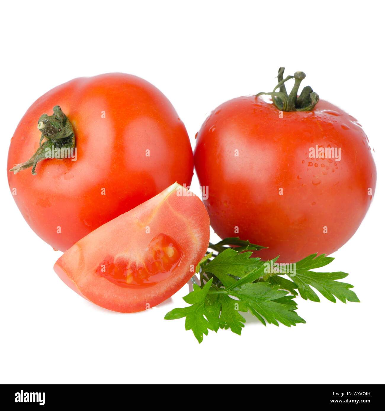 Red tomatoes isolated on white background Stock Photo - Alamy