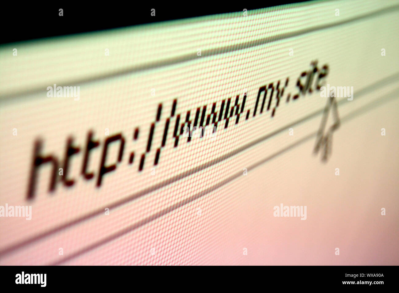 go to www macro network background Stock Photo