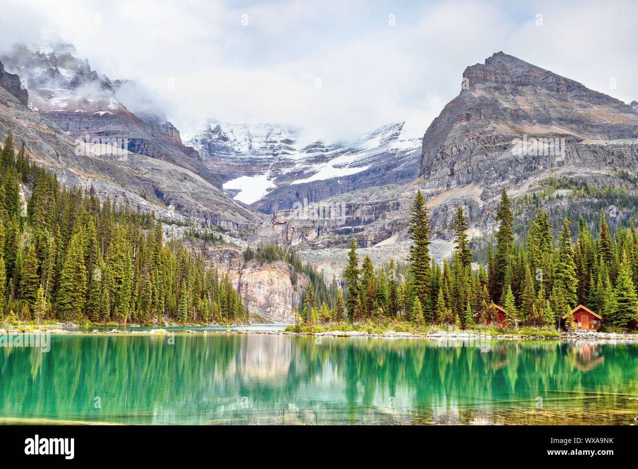 Lake O'Hara as seen from Sargent's Point in the Canadian Rockies of