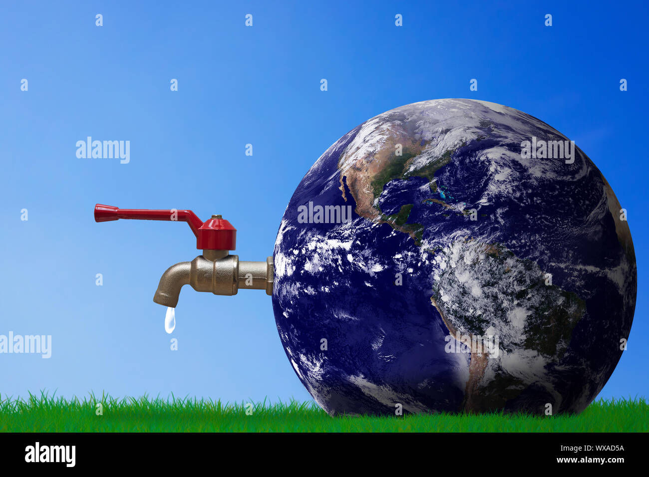 Save water concept, world water day, Elements of this image furnished by NASA Stock Photo