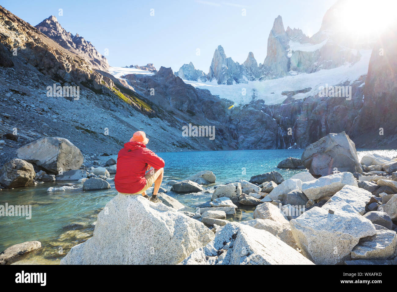 Hike in Patagonia Stock Photo