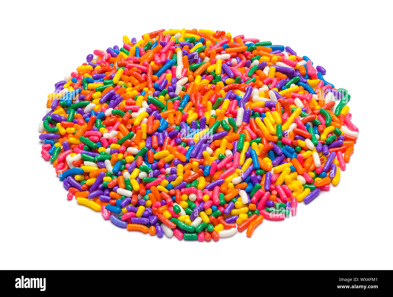 Round Pile of Sprinkles Isolated on White Background Stock Photo Alamy