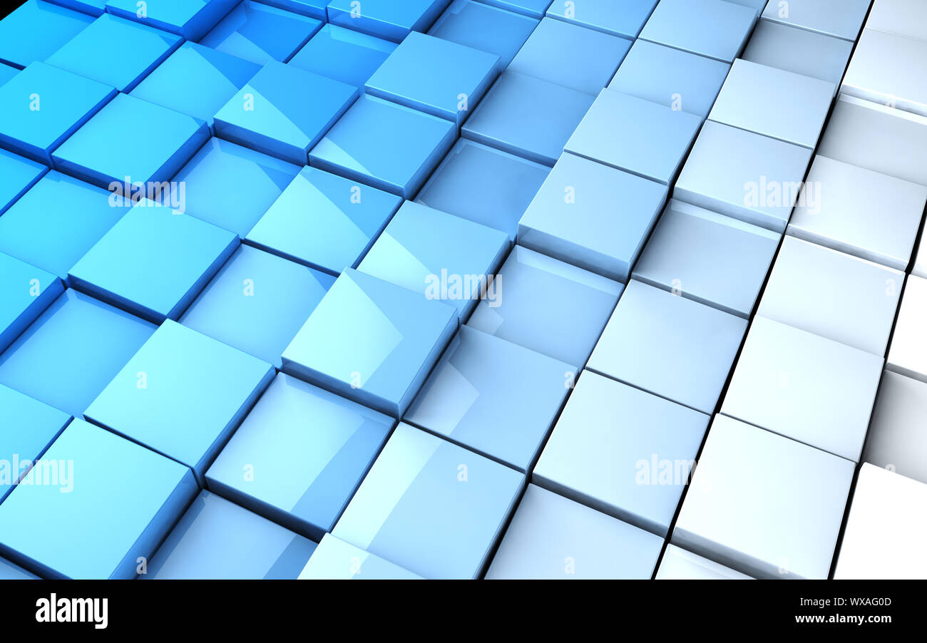 Abstract image of cubes background in blue toned Stock Photo - Alamy