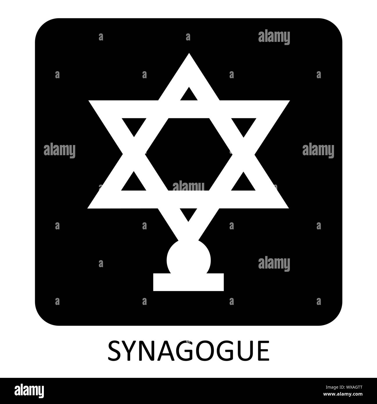 Synagogue icon illustration Stock Vector