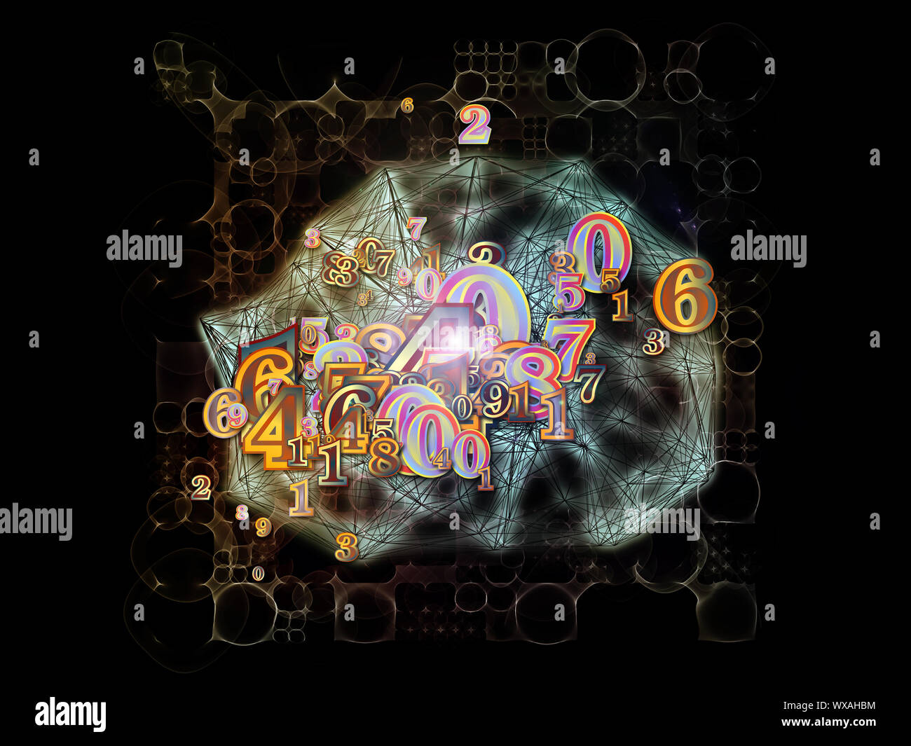 Digital Splash series. Visually pleasing composition of numbers ...