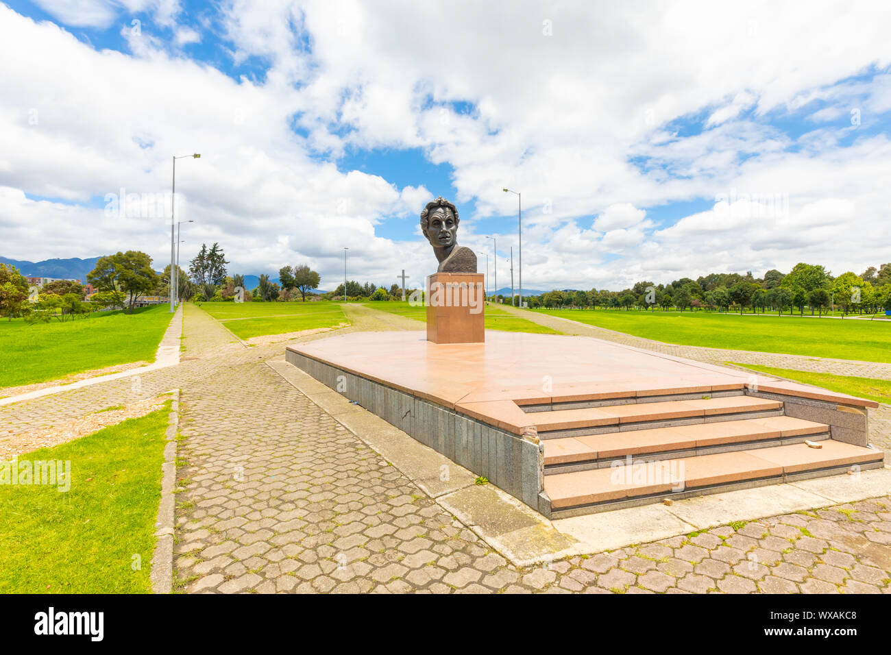 Bogota Simon Bolivar monument in pubblic park Stock Photo