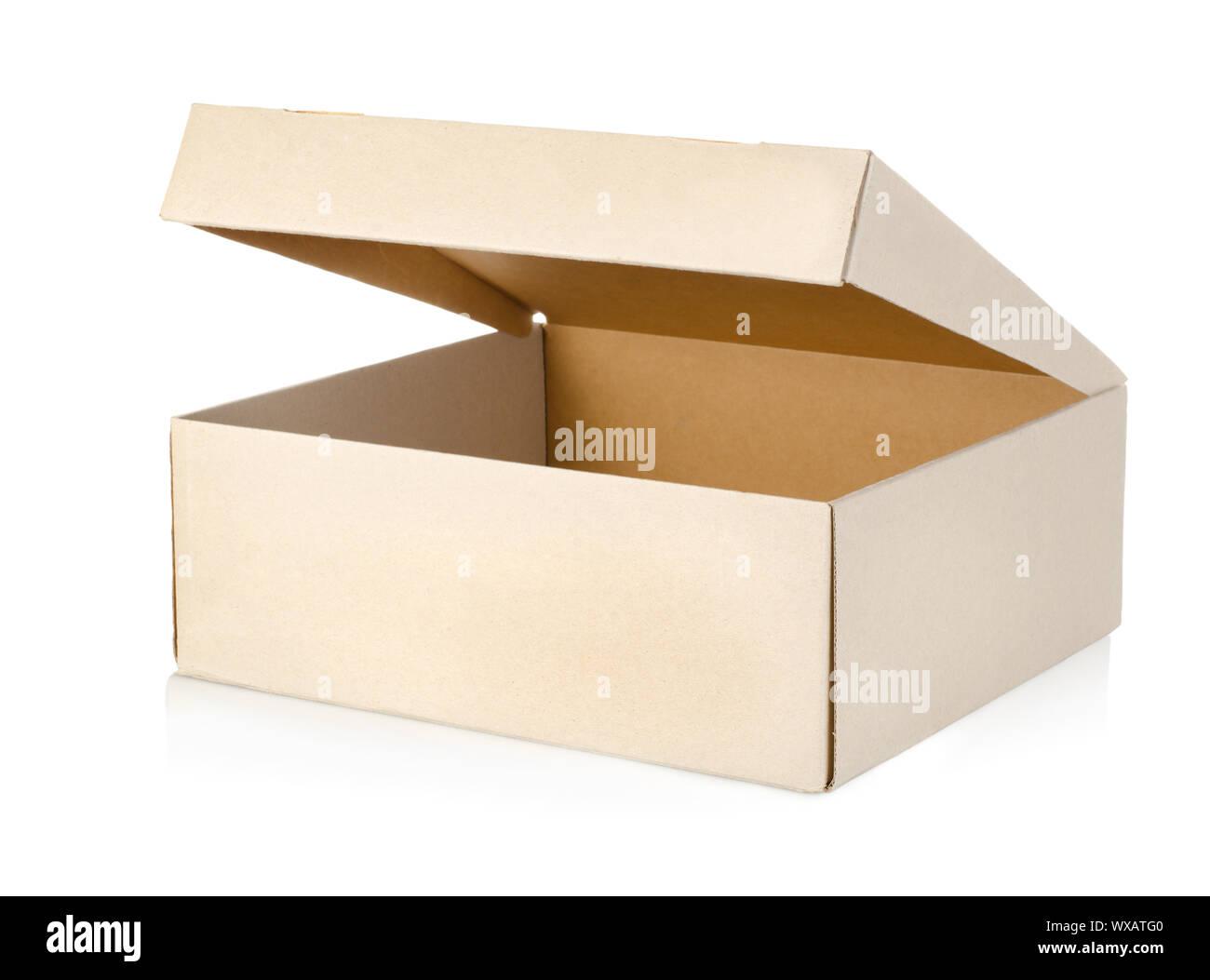 Cardboard box isolated on a white background Stock Photo - Alamy