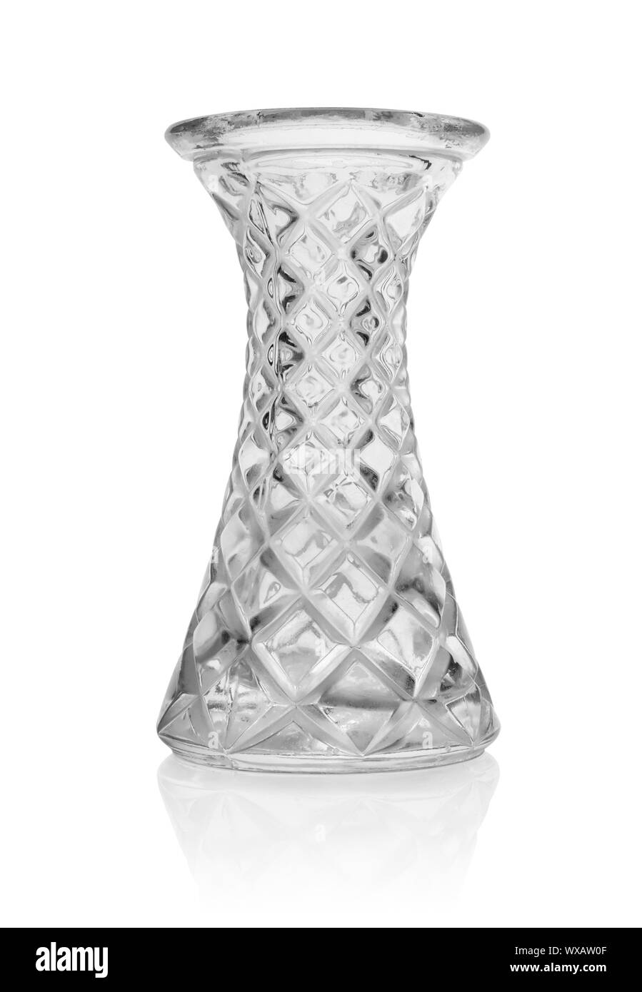 Glass vase isolated on a white background Stock Photo - Alamy
