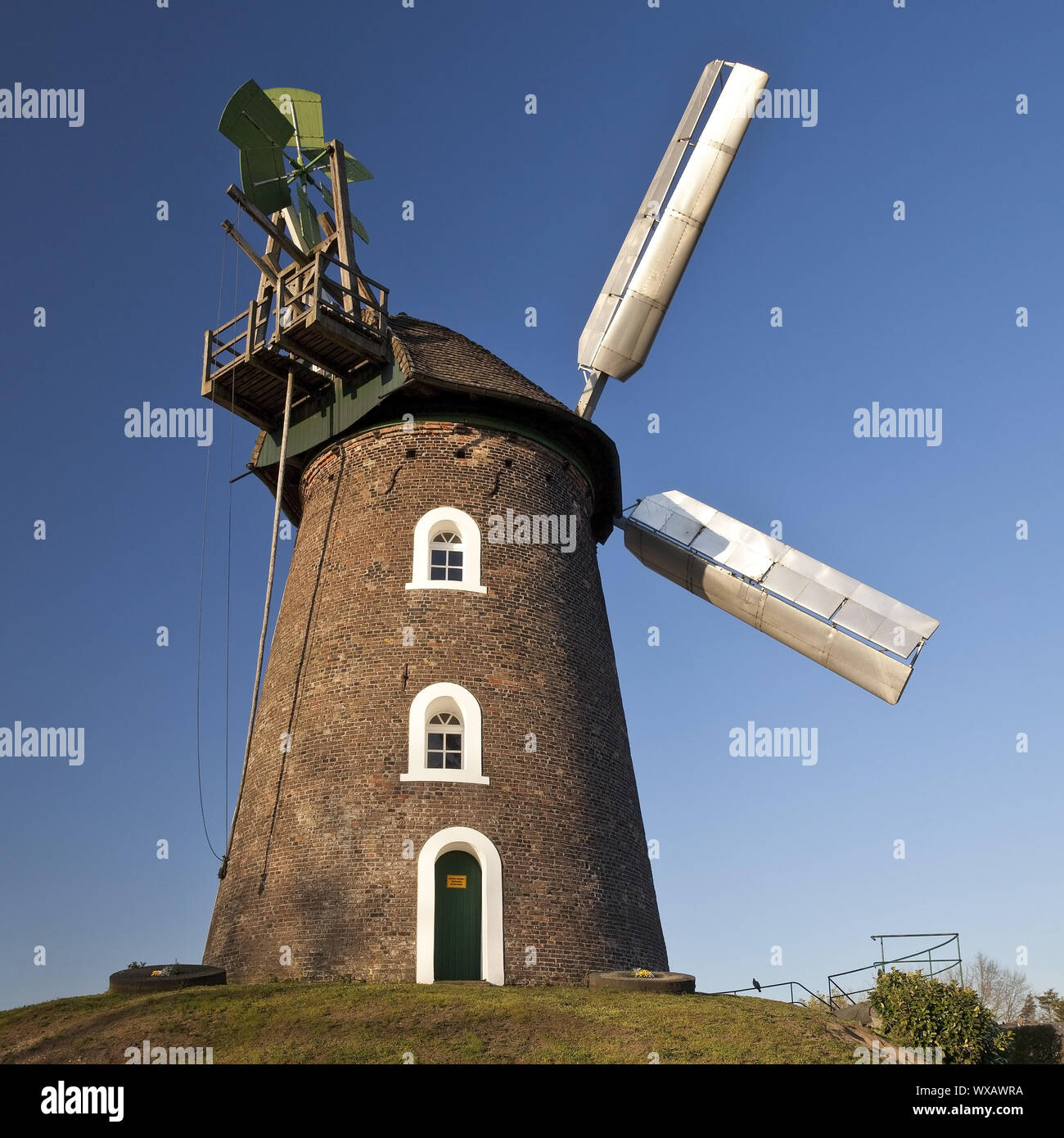 windmill Scholten Muehle, Rees, Lower Rhine, North Rhine-Westphalia, Germany, Europe Stock Photo