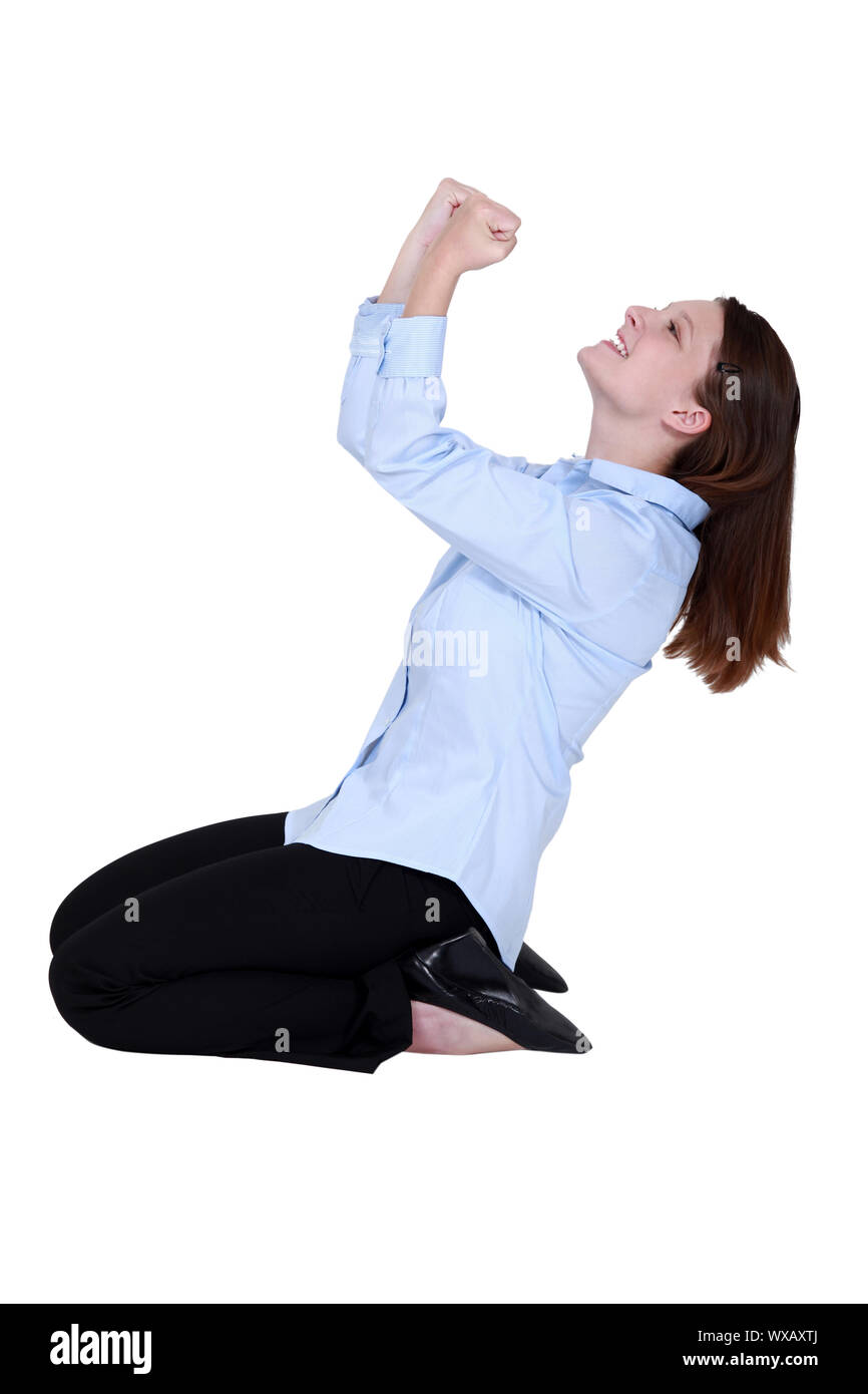 Ecstatic delighted Cut Out Stock Images & Pictures - Alamy