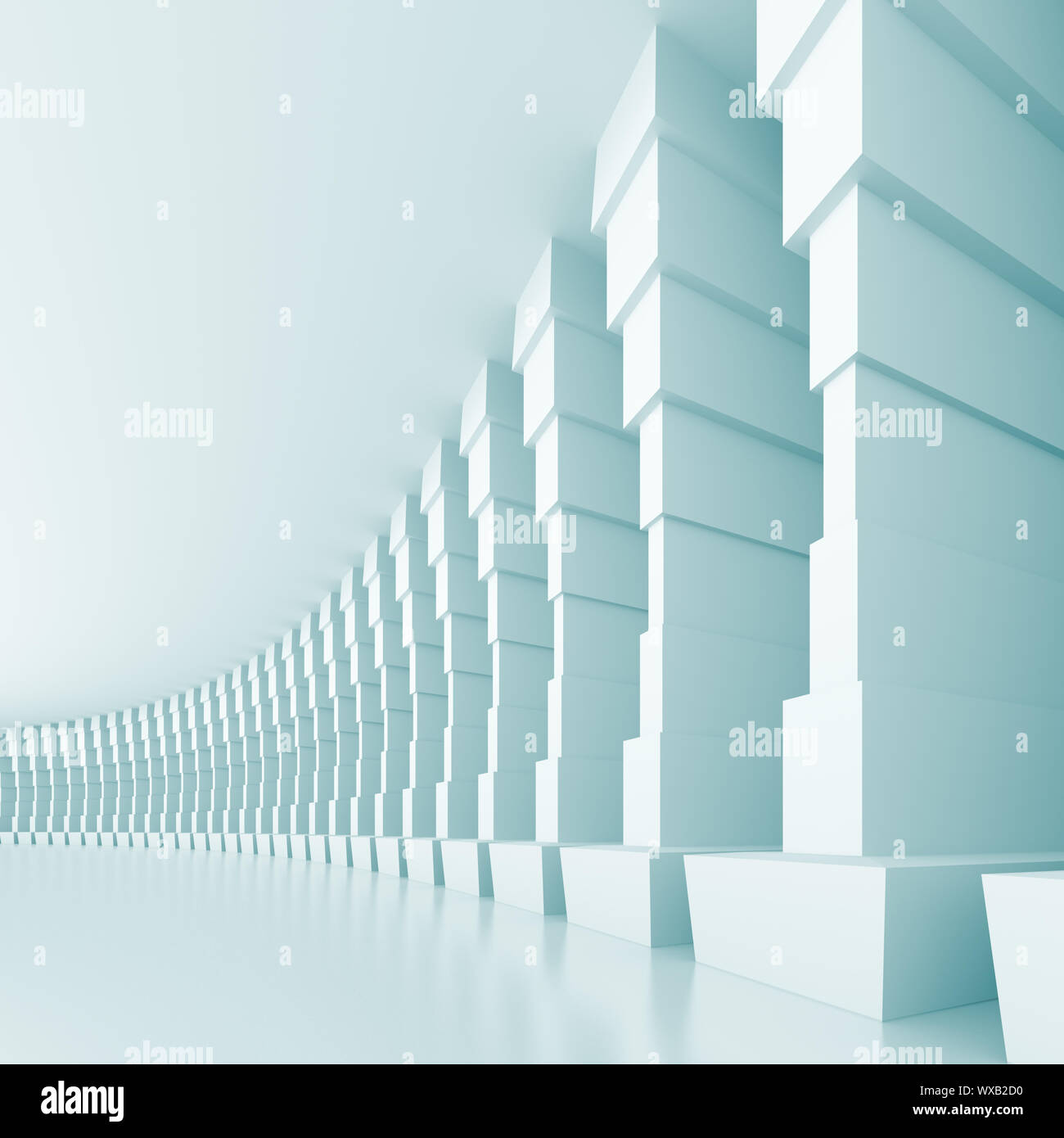 3d Illustration of Blue Modern Hall Background Stock Photo - Alamy