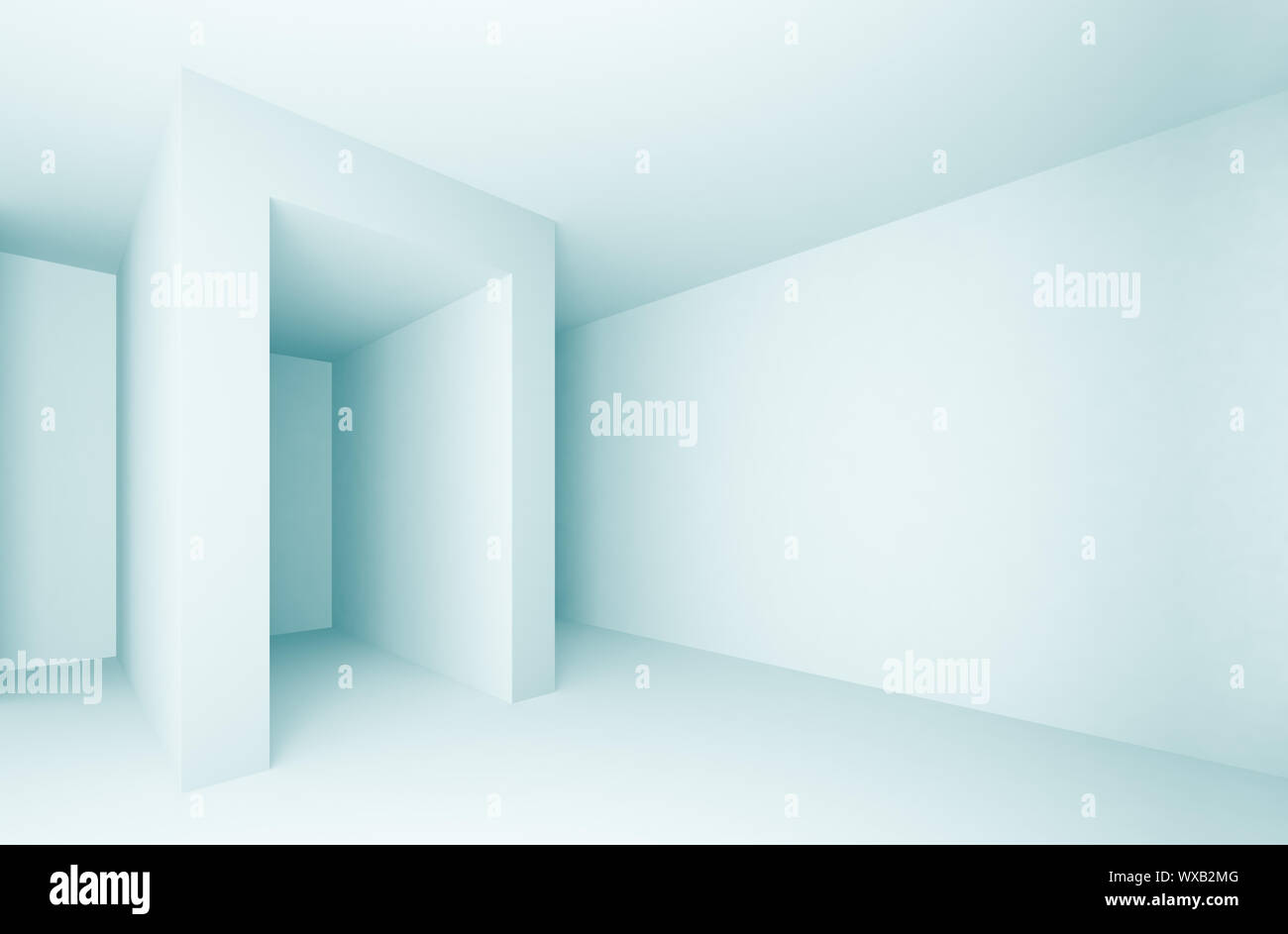 3d Illustration of Blue Abstract Architecture Background Stock Photo ...
