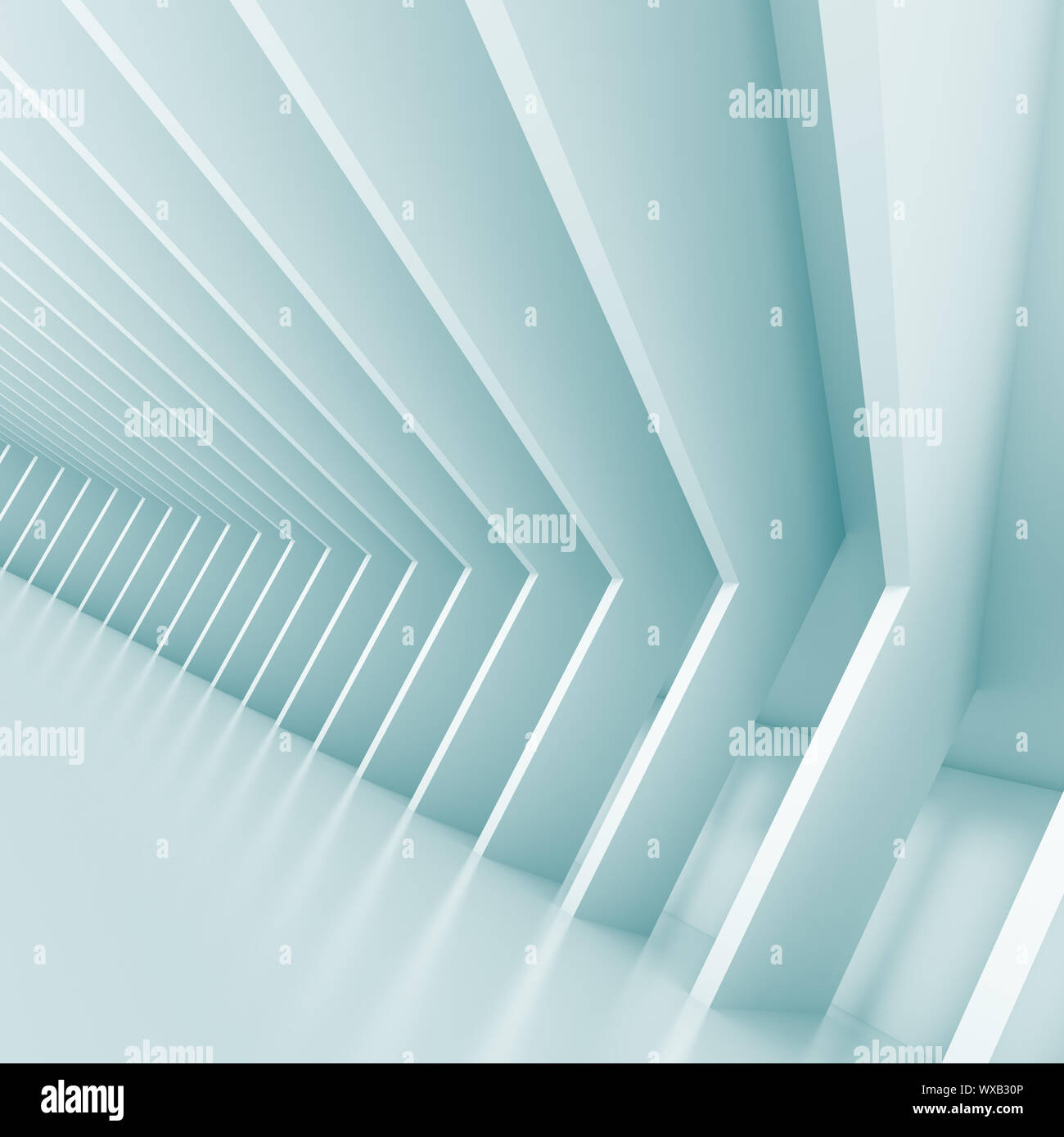 3d Illustration of Blue Abstract Architecture Background Stock Photo ...