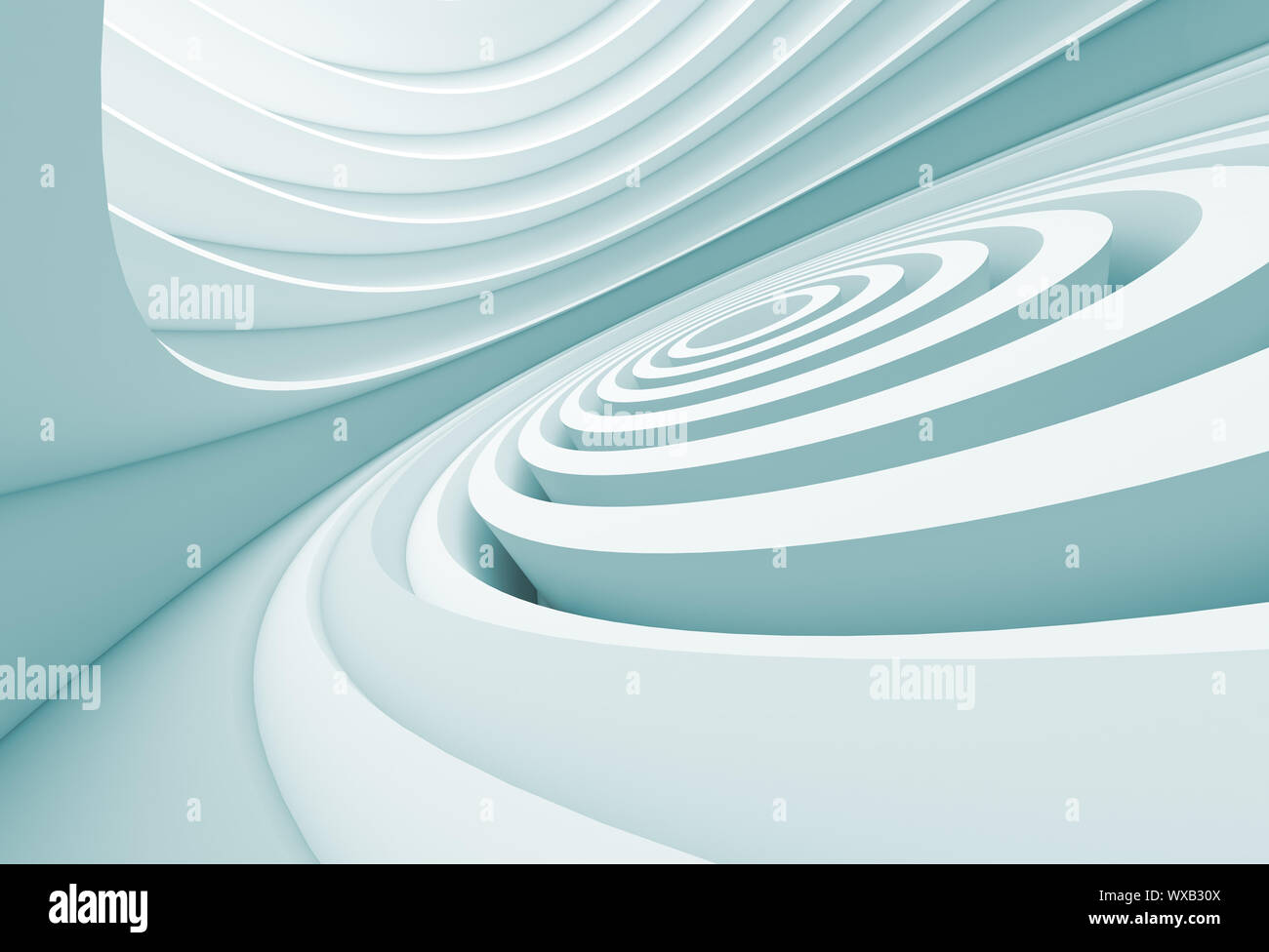 3d Illustration of Blue Abstract Architecture Background Stock Photo ...