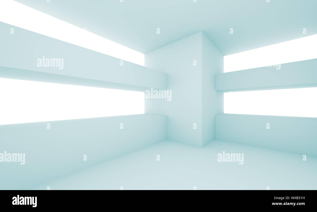 3d Illustration of Blue Abstract Architecture Background Stock Photo ...