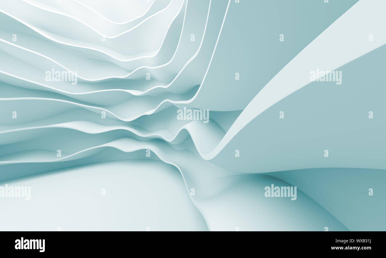 3d Illustration of Blue Abstract Architecture Background Stock Photo ...