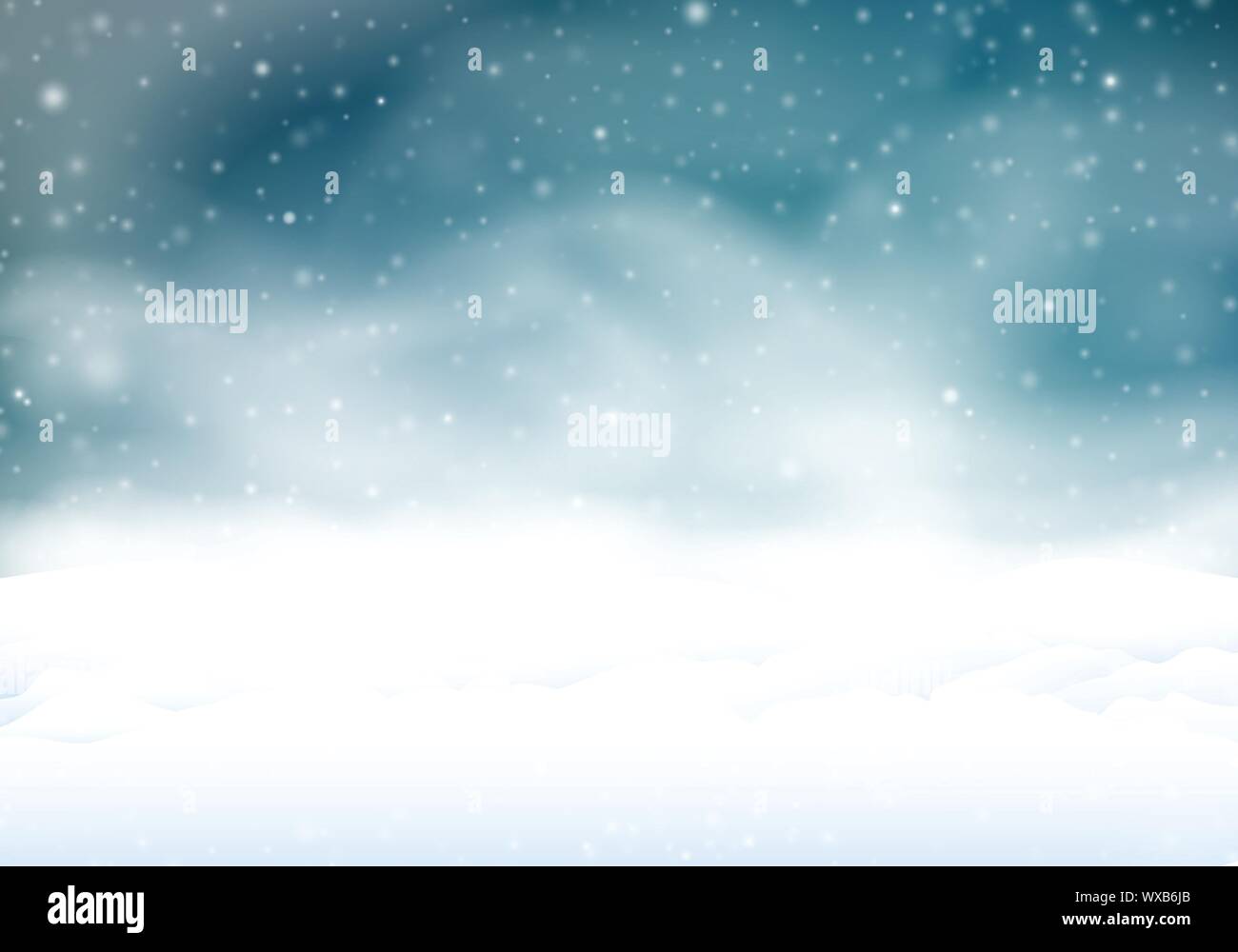 Night winter background with snowstorm. Stock Vector