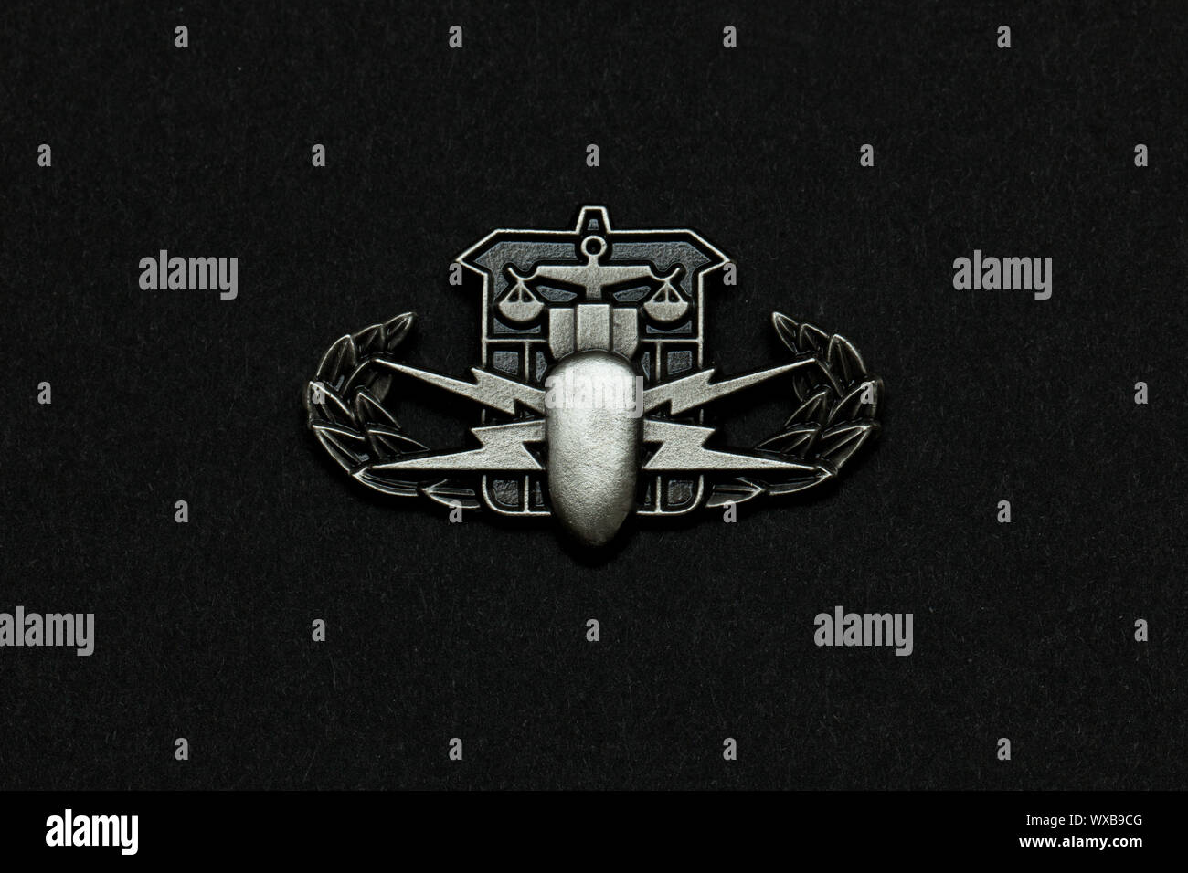 Hazardous Devices badge for Law Enforcement Bomb Squads Stock Photo