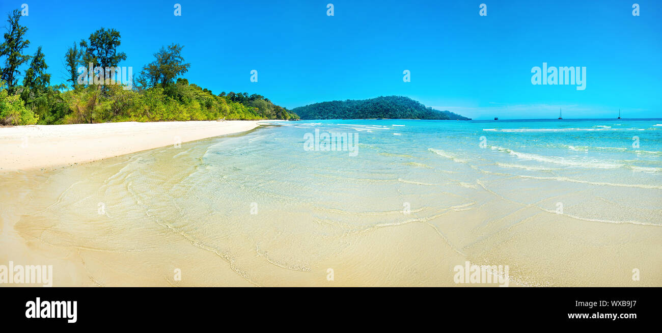 Panorama of beautiful beach Stock Photo