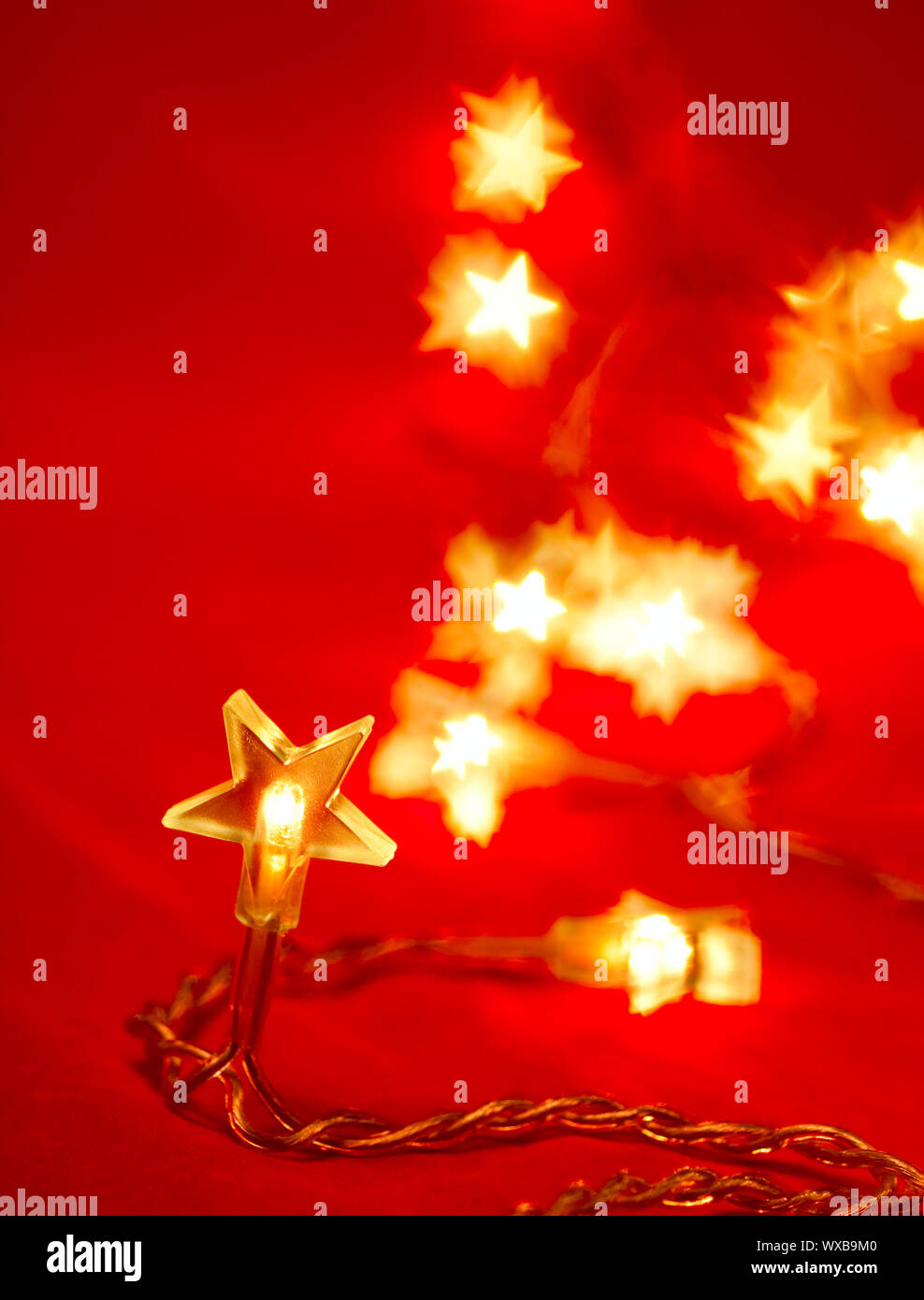 Star shaped Christmas lights, shallow DOF Stock Photo Alamy