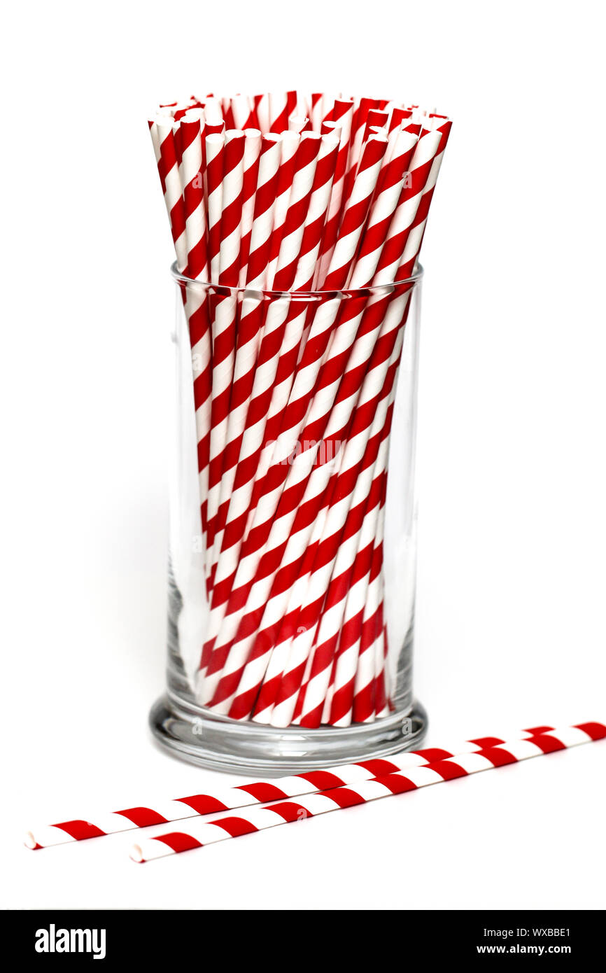 colorful drinking straws in a mug Stock Photo Alamy