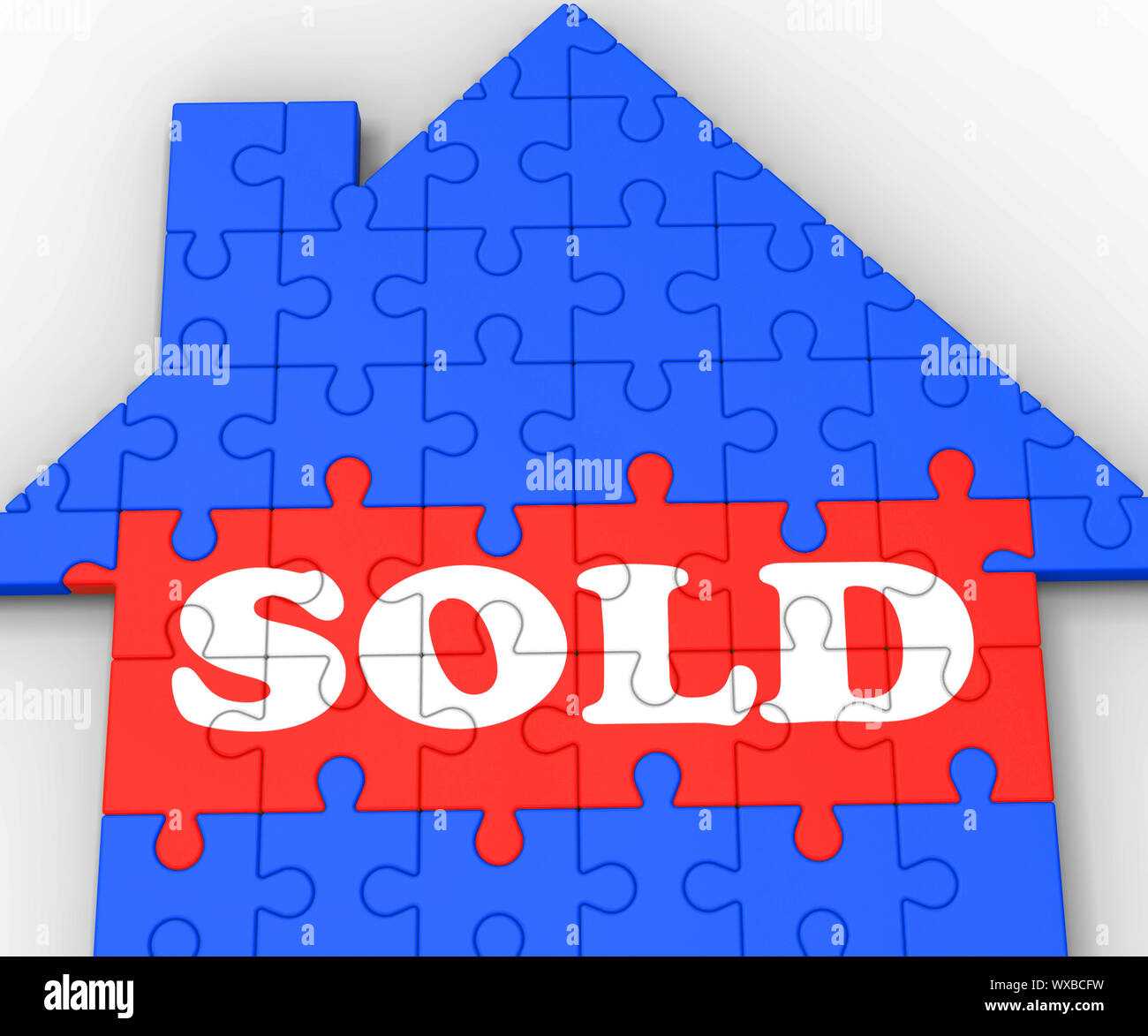 Sold House Showing Sale Of Real Estate Stock Photo Alamy