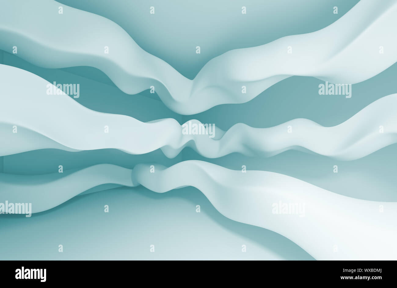 3d Illustration of Blue Abstract Architecture Background Stock Photo ...