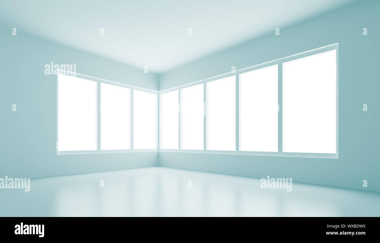 3d Illustration of Blue Abstract Interior Design Stock Photo - Alamy