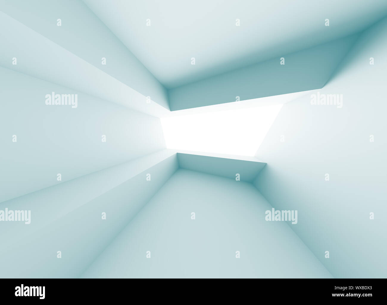 3d Illustration of Blue Abstract Architecture Background Stock Photo ...