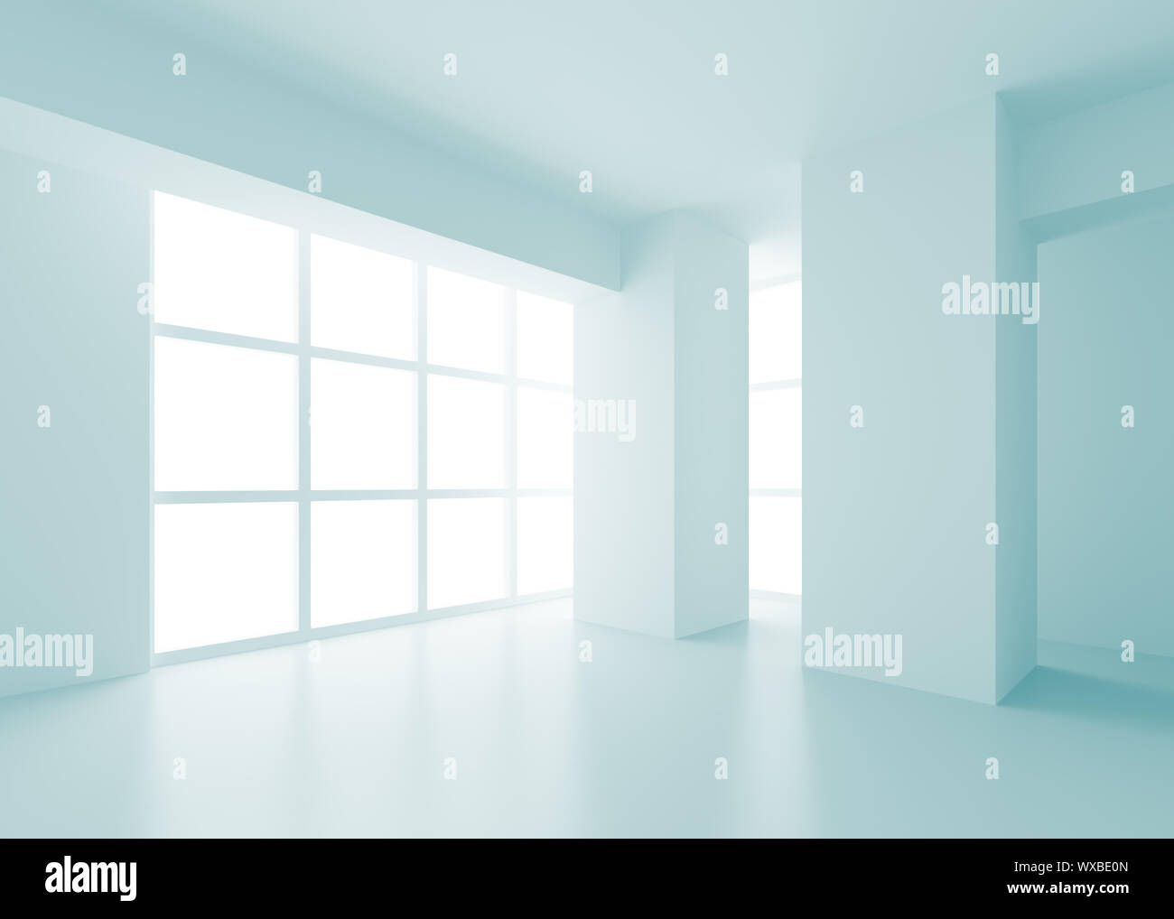 3d Illustration of Blue Abstract Interior Design Stock Photo - Alamy