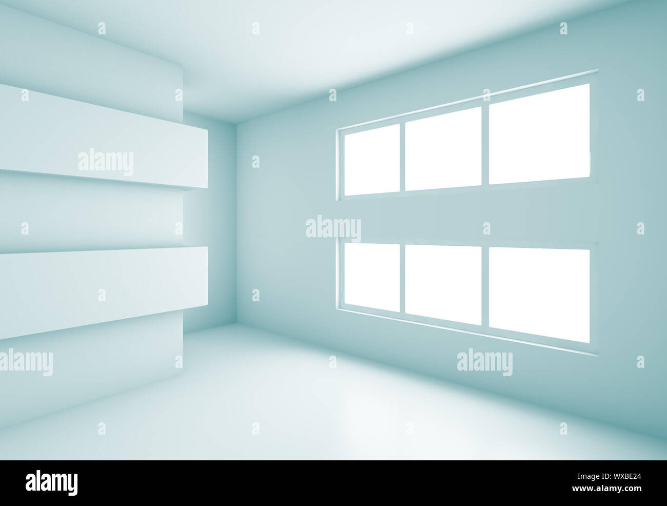 3d Illustration of Blue Abstract Architecture Background Stock Photo ...